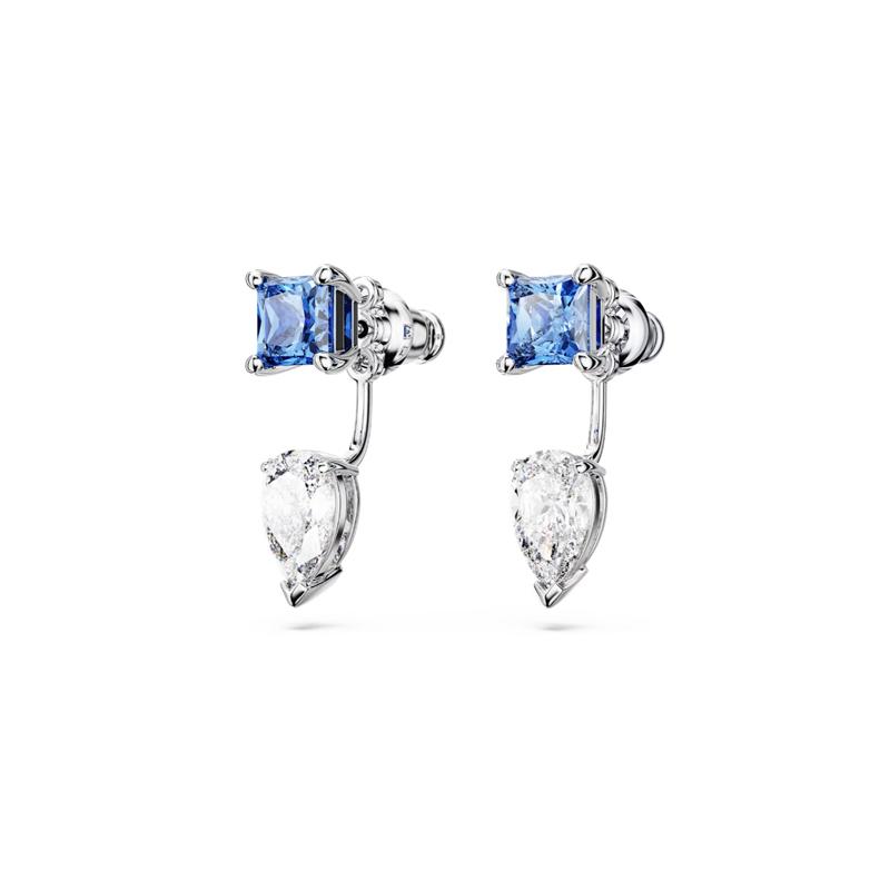 Swarovski Solid Color Inlaid Mesmera Earrings Women s Silver 5665767 серебряный