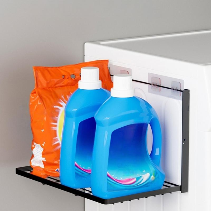 Foldaway Washer Side Shelf Easy Installation Wall Mount Organizers Space Efficient for Small Bathrooms Balcony HX6C
