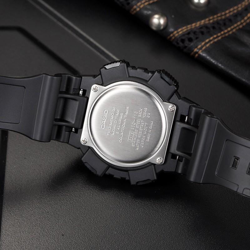 Casio watch series - disc series, quartz movement, Japanese and Korean watches, same style for men and women, black dial AEQ-110W-1B&GMA-S110SR-7A