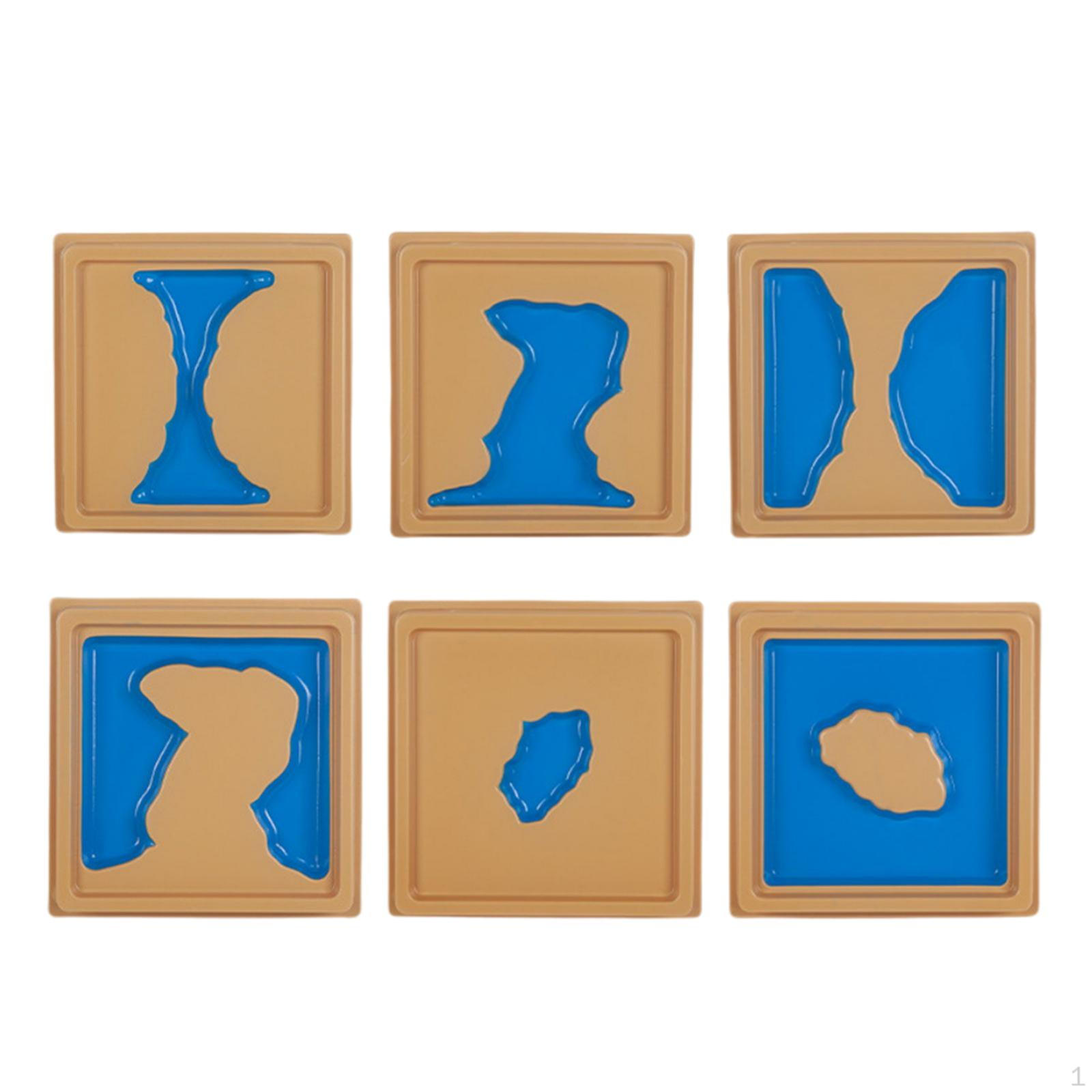 Teaching Aid Geographical S Learning Toys Geography Science Toy for Toddlers 22x22x4cm 6pcs