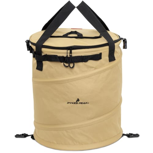 PYKES PEAK Camping Trash Can, Foldable, Pop-Up Compact, 40L