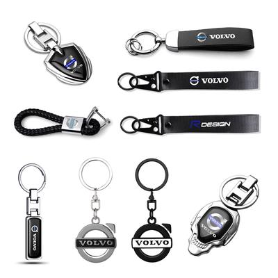 New Metal Leather Car Logo Keyring Luxury Keychain For T6 AWD C30 C40 C50 C70 S40 S60 S70 S80 S90 V40 V50 XC90 XC70 XC90