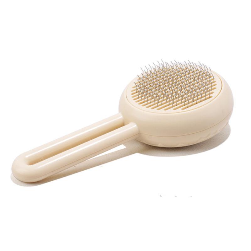 Pumpkin Pet Grooming Brush: Self-Cleaning Needle Comb for Cats & Dogs, Effortless Hair Removal & Stroking Tool