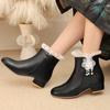 25 Sweet Lace Flower Beaded Lolita Short Boots Cheongsam Hanfu National Style Women'S Boots Older Children'S Middle Children'S Boots