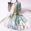 Sciarpa Lunga 100% Seta Donna Lusso Shawl in Raso di Seta Naturale Foulard Sottile Primaverile per Capelli Sciarpa da Collo in Vera Seta di Hangzhou