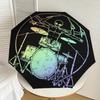 1pc Alien Drummer Art Print Umbrella with Plastic Handle,Suitable for All Seasons Home Travel Outdoor UmbrellaDD545