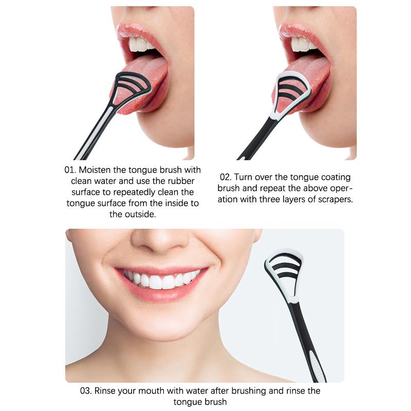 Silicone Tongue Scraper 1PCS Ergonomic Design for Complete Oral Hygiene Perfect for Daily Use