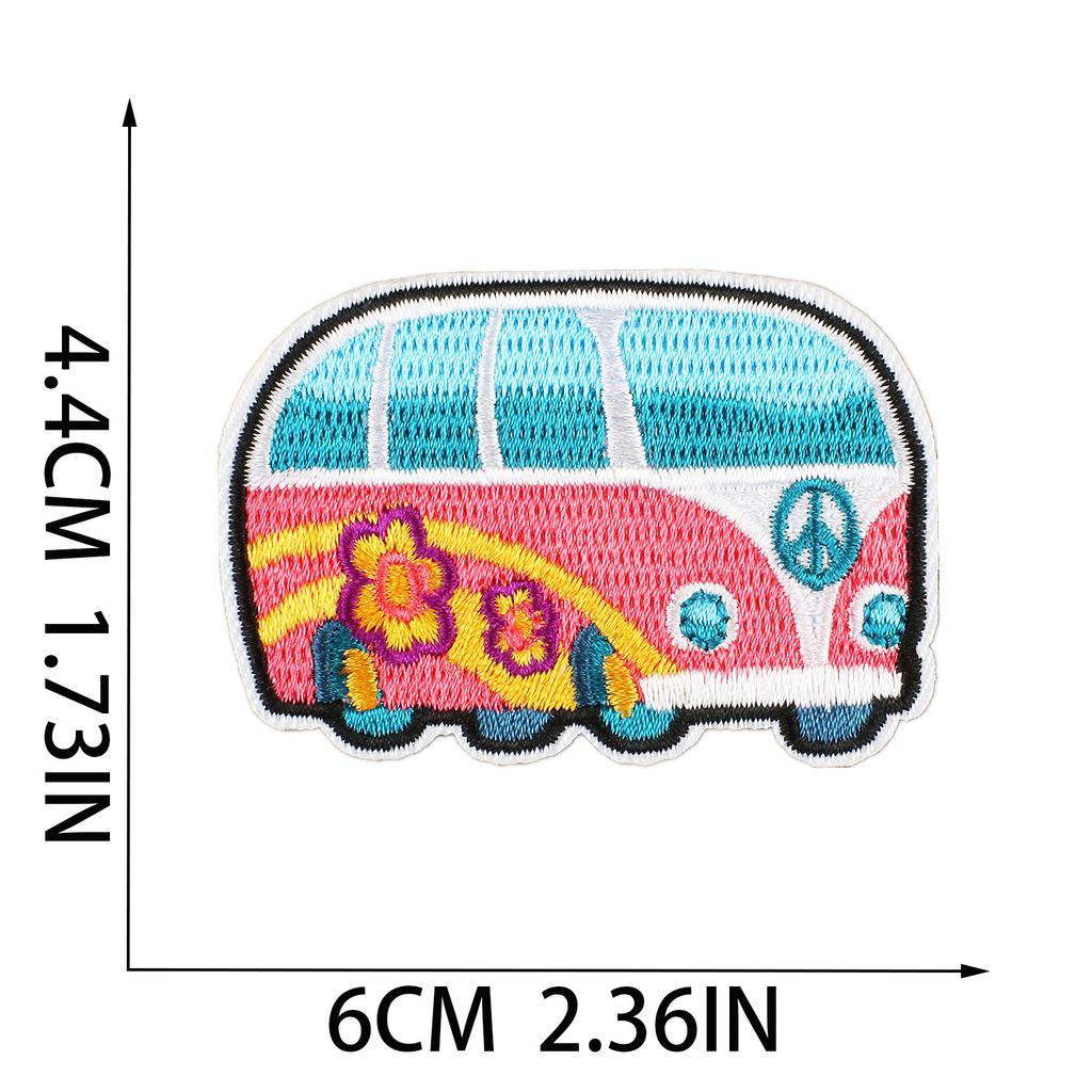 New Art Butterfly Embroidery Cloth Sticker Computer Embroidery Label Cartoon Zhang Zai Sun Embroidery Sticker Bus