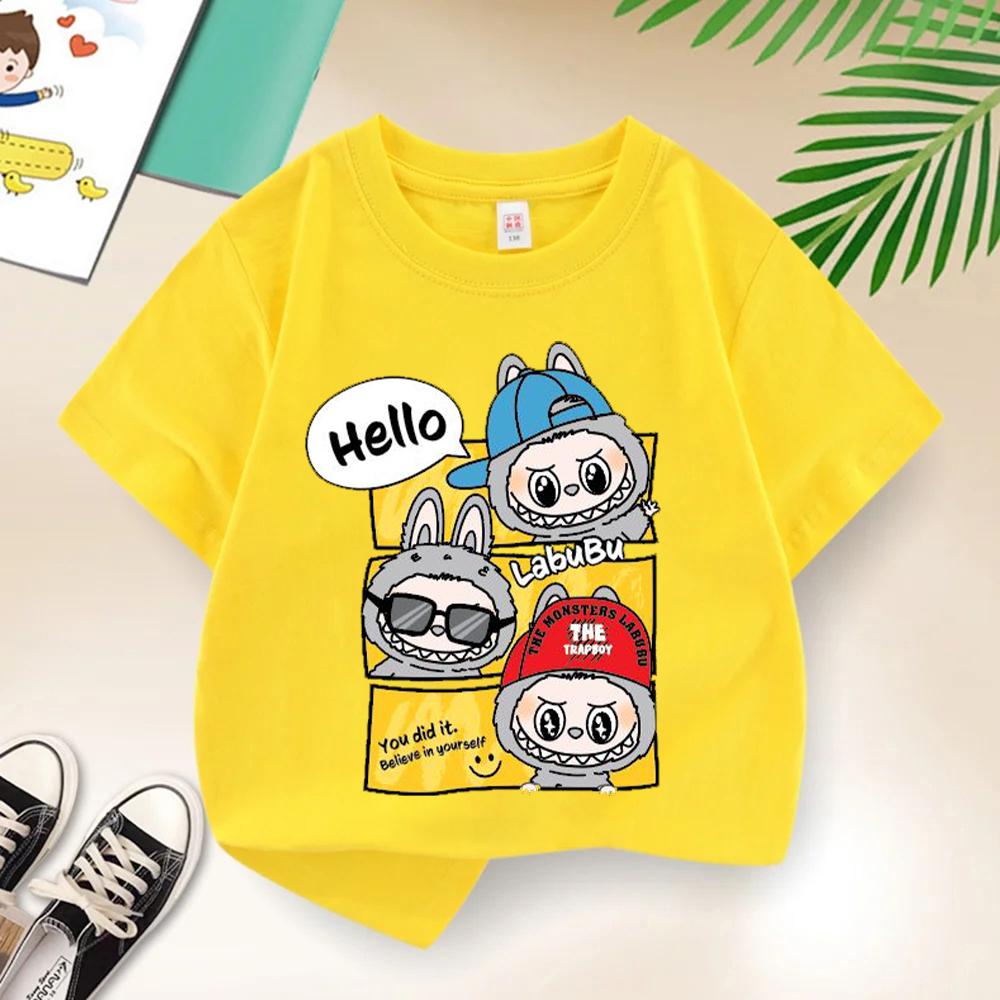 Children's Casual Cotton T-shirt Cartoon Anime Graphics Comfortable Clothes