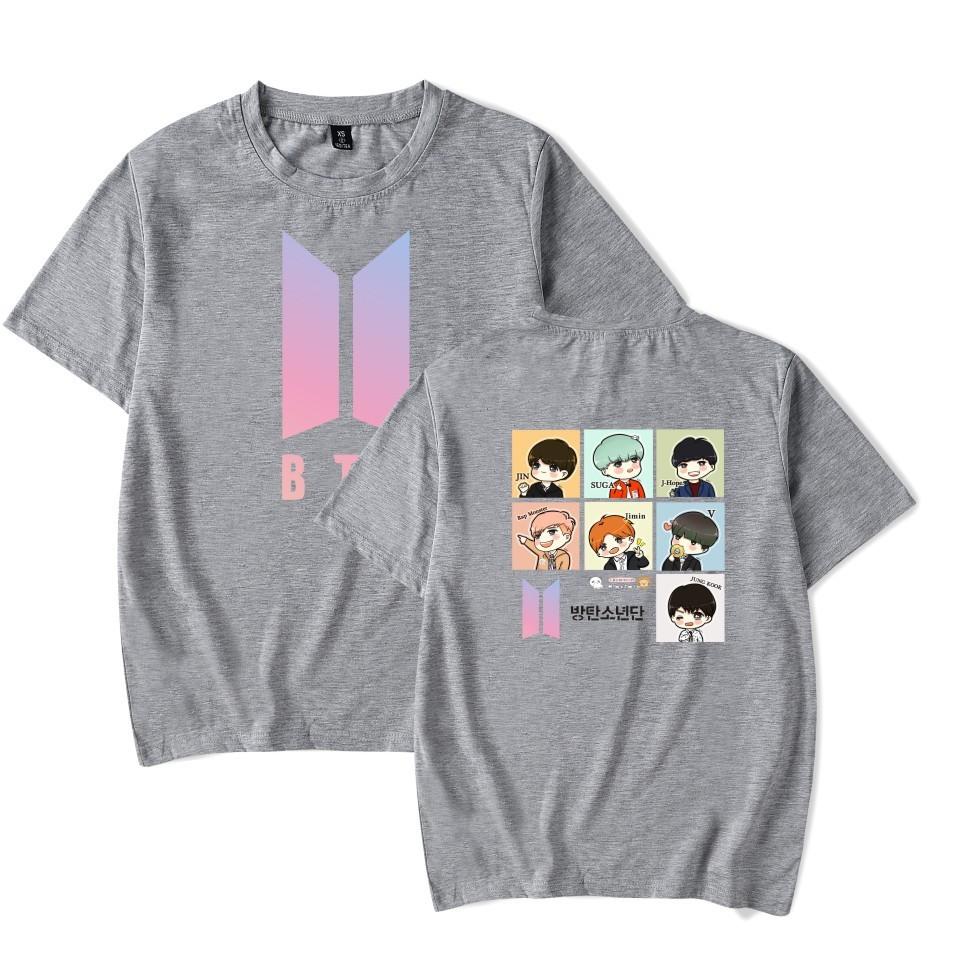 Bts Graphic Printed Modal Tee Oversized Streetwear Shirt For Kpop Fans Summer Casual