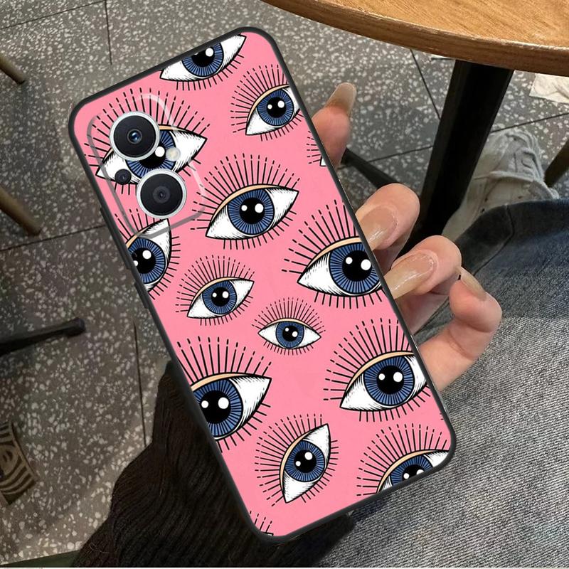 Scary Face Eyes For OPPO Reno 14F 13F 12F 11F 10 11 12 13 14 Pro 7 8 Lite 8T OPPO Find X5 X6 X8 X9 Pro Case