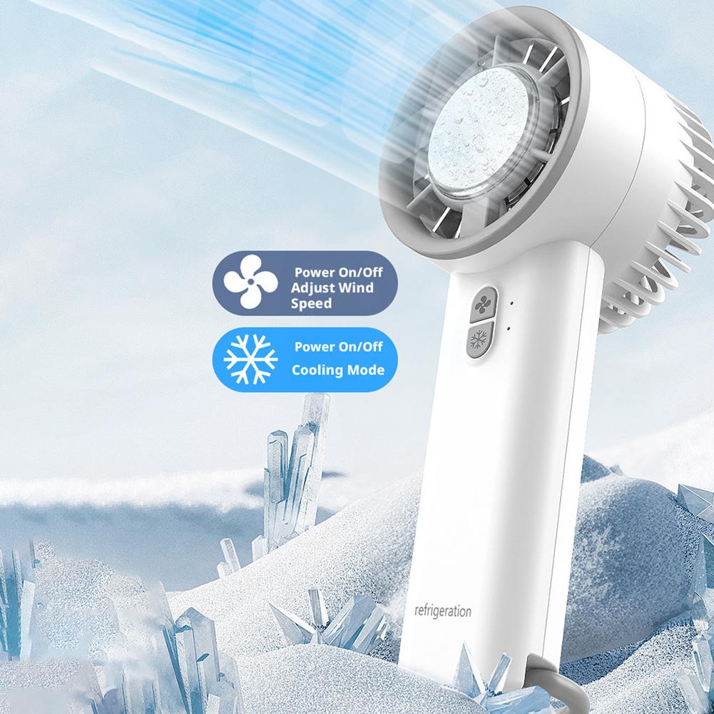 Ventilateur à Glace Portatif Refroidissement Turbo Semi-conducteur Extérieur Compresseur Été Portable Mini Ventilateur Haute Vitesse Rechargeable Longue Durée Voyage