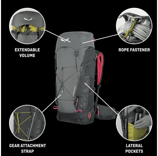 Backpack Salewa Alptrek 38+5 Quiet Shade/fluo Coral (Women's) (00-0000001257-3872)