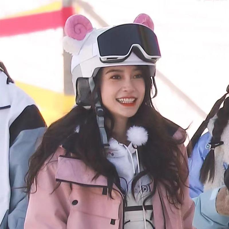 Winter Ski Helmet Decoration With Bunny Ears For Snowboarding Electric Bike Motorcycle Equestrian Headgear Unique Helmet Accessory