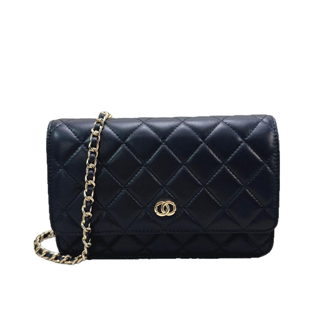 Xiaoxiangfeng woc Glückstasche, Diamantkette, Umhängetasche, kleine quadratische Ledertasche, Damen-Münztasche, Handytasche.