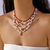 Bohemian Strawberry Pearl Cherry Beaded Necklace Women Y2K Vintage Choker Chain Party Wedding Jewelry Gift