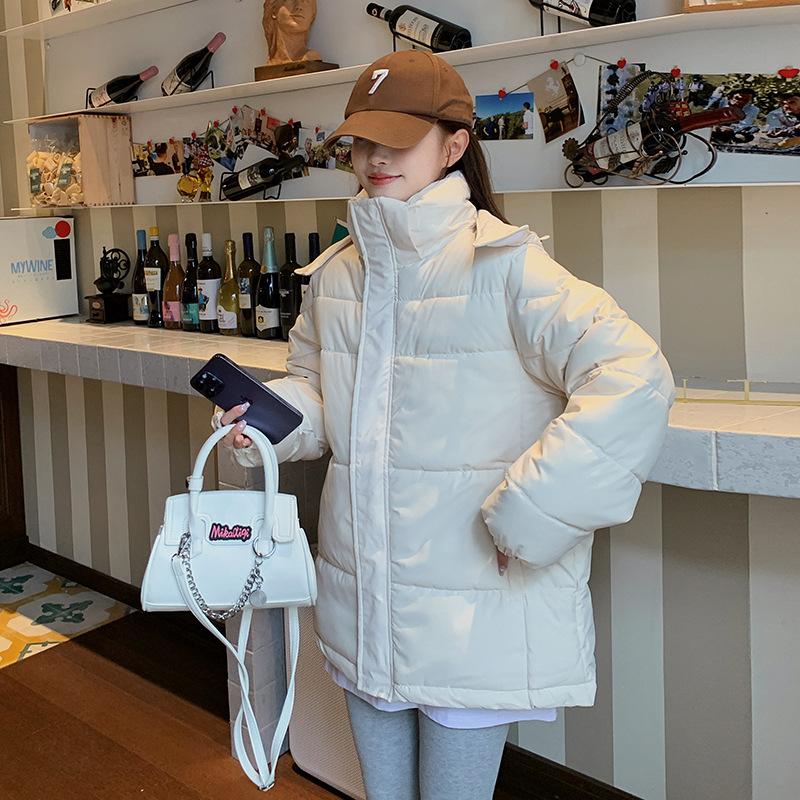 Down and padded jacket women's short model 2025 new thickened cotton jacket bread jacket Korean version loose padded jacket winter jacket
