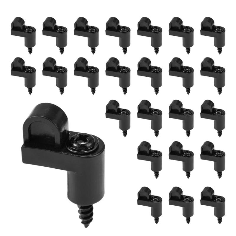 24Pcs Strong Window Screen Fasteners with Metal Screws Nylon Window Screen Retainers Upgrades For Storms Defense