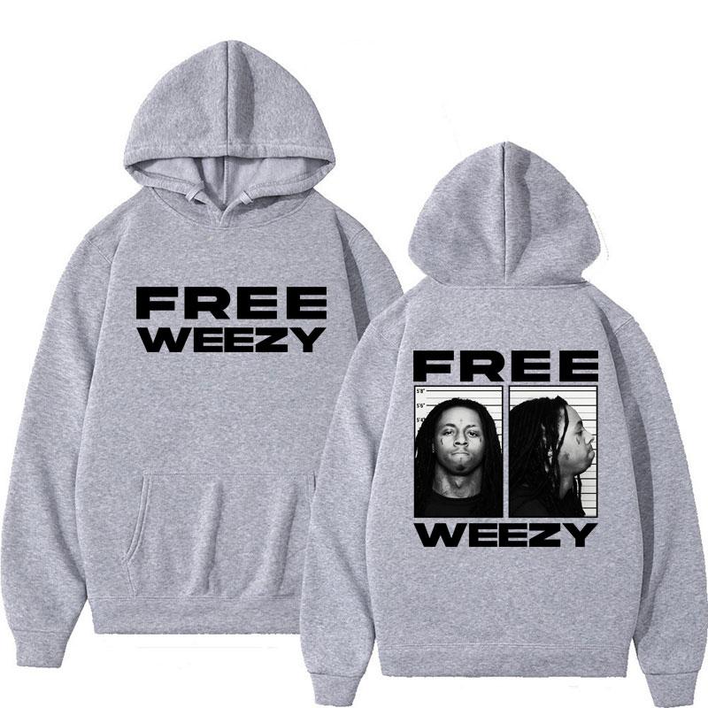 Rapper Lil Wayne Graphic Hoodie Free Weezy Hip Hop Gothic Clothes Men Women Retro Punk Long Sleeve Oversized Pullover