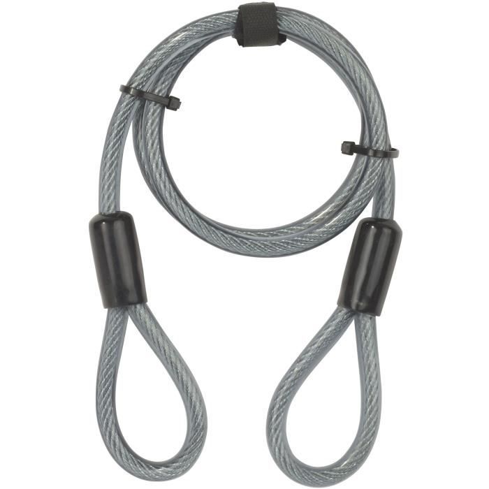 Yale Câble Antivol en Spirale, à 2 Boucles Pour Vélo, VTT, 120 cm x 12 mm