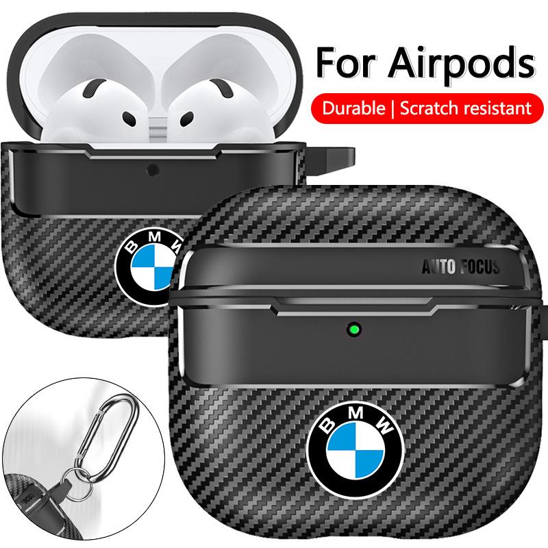 SQLI6 Soft Earphone Case For Apple AirPods 4 2024 Cover for Airpod Pro 1 2 3 4th With keyring For BMW Logo M Performance E46 E90 E60