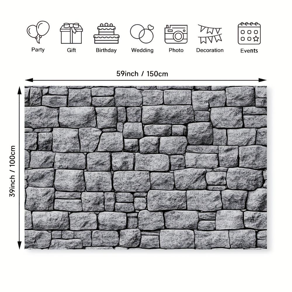 1 Piece Medieval Castle Stone Wall Backdrop - Realistic Brick Design, Perfect for Birthday Party Decorations and Interiors