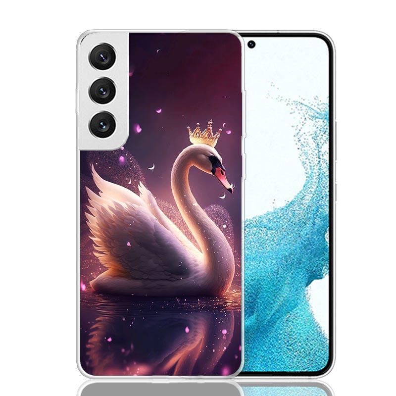 White Swan Grace Art Phone Case For Samsung Galaxy S26 S25 Edge S24 S23 FE S22 Ultra S21 Plus S20 + Fundas Cover Coque Galaxy S2