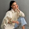 Womens Oversized Batwing Sleeve Puffer Pilot Jacket Loose Fit Streetwear Fashion