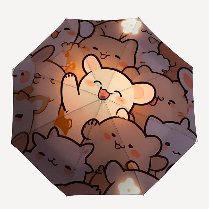 

1pc Kawaii Animal Pattern Umbrella - 8-Rib Automatic Open/Close, Fashionable Compact Umbrella for Outdoor Adventures yy250813181