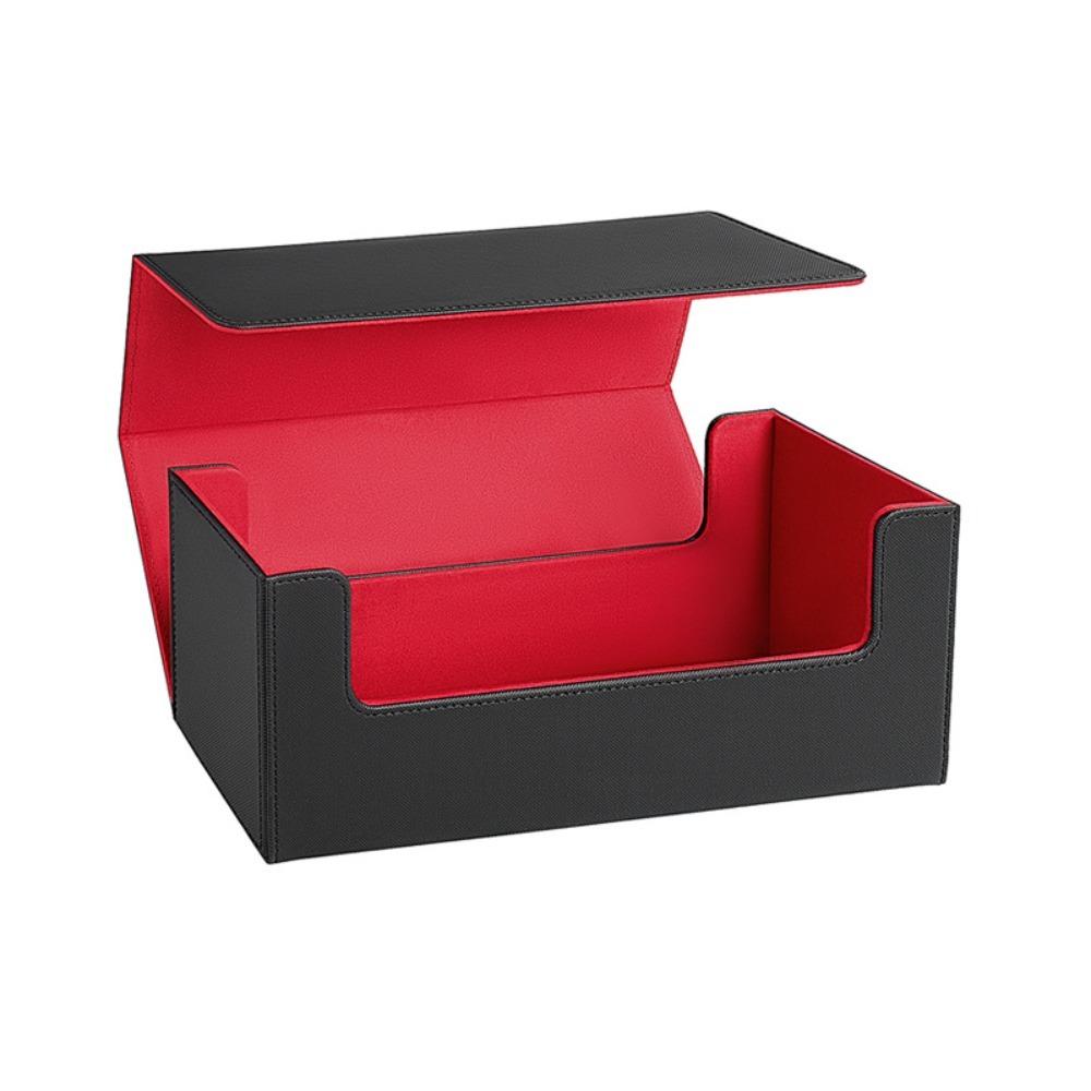 Leather Card Deck Case Magnetic Closure Multifunctional Trading Cards Storage Box Waterproof Large Capacity Commander Card Box