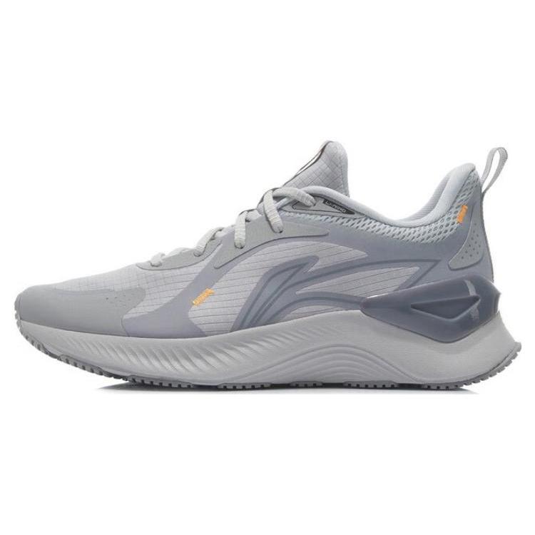 New LiNing YueYing Element Cushioned Slip Resistant Breathable Low Top Marathon Running Shoes Men's Microcrystalline Gray ARHT047-3