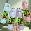 1PC It Is My 8th Birthday Soccer Print 750ml Color Plastic Sports Water Bottle Leakproof Flip Straw Lid Suitable for Sports Office Home Use