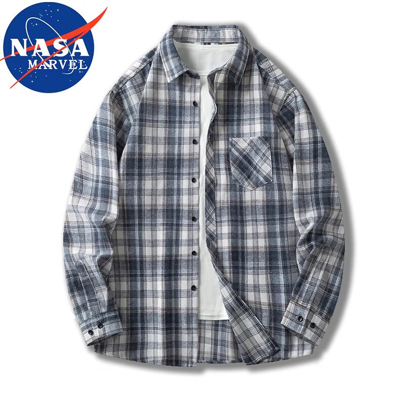 

NASA MARVEL Men s Spring Autumn Long Sleeve Casual Shirt XL