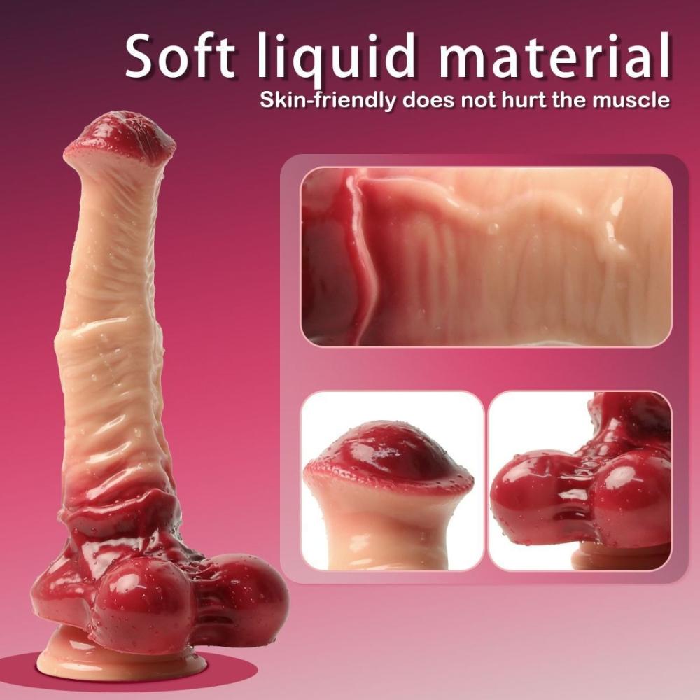PVC Masturbator for Women, Flexible Dildo with Suction Cup for Hands-Free Play, G-Spot and Anal Stimulation Sex Toy for Adults