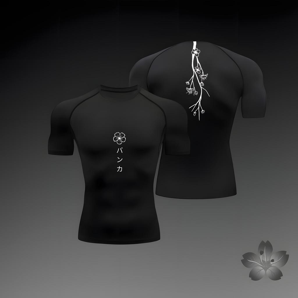 2026 Anime Graphic Compression Shirts for Men Athletic Quick Dry Tshirts Tees Tops Gym Workout Undershirts Short Sleeve Rash Guard