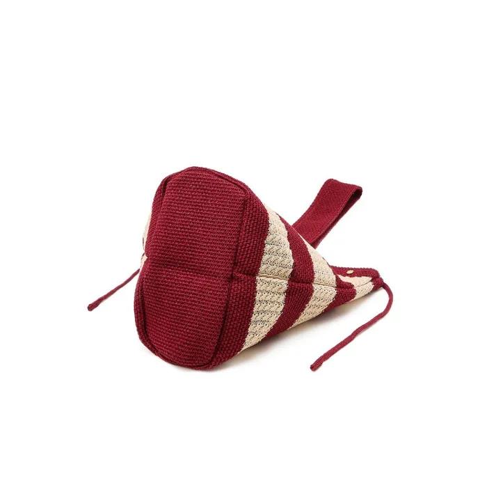 Marine Red Striped Knit Bag L HIBA6E802R2