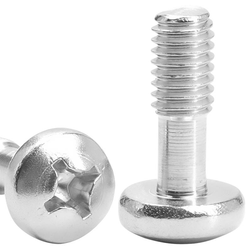 304 Stainless Steel Cross Round Head Loose Screw, Pan Head, Half Tooth, M3/M4/M5/M6.