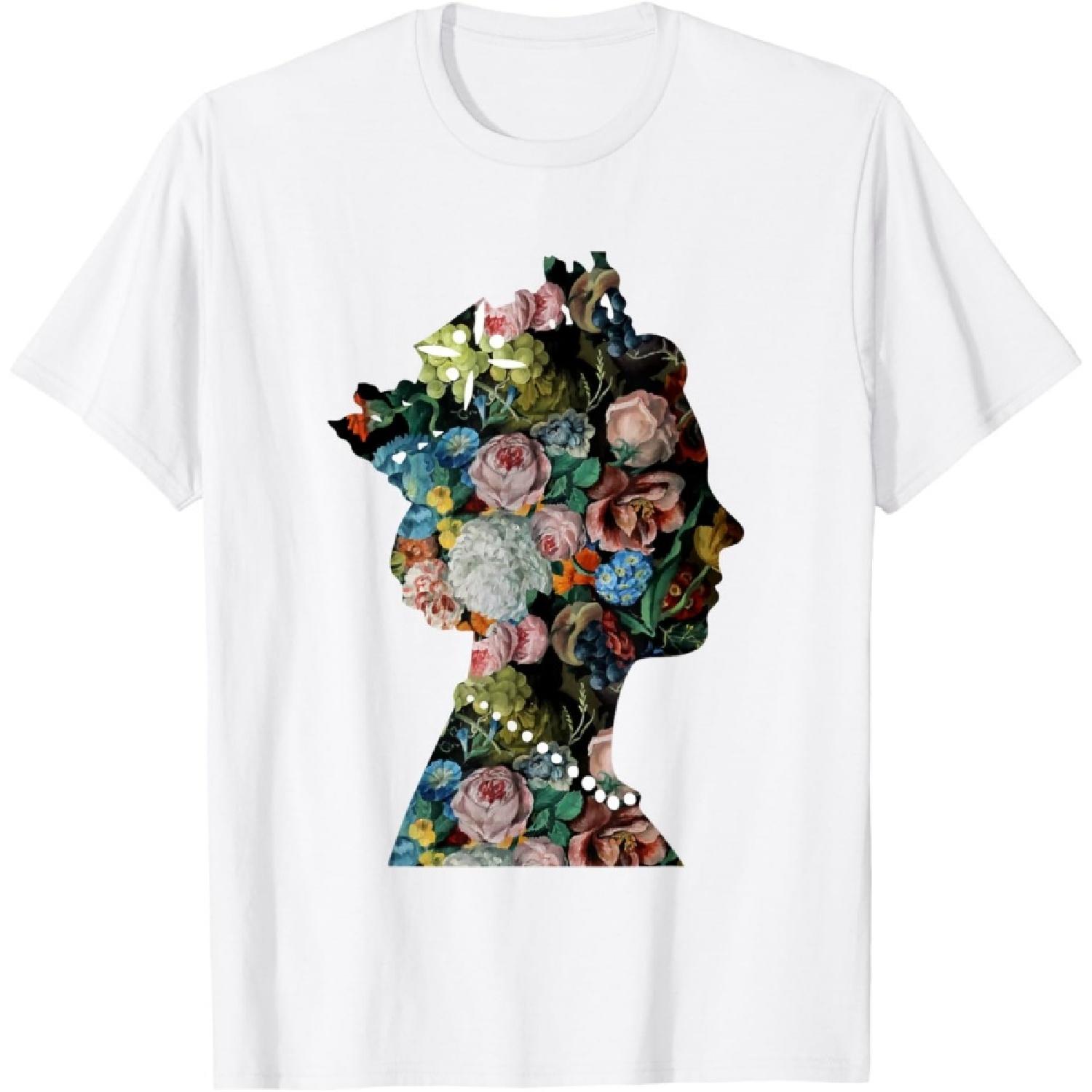 The Queen s Platinum Jubilee 2022 70th Anniversary Flower T-Shirt(1) S