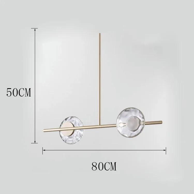 

Креативные прозрачные стеклянные светодиодные люстры из золотого металла для ресторана, гостиной, кухни, бара, столовой, светильники