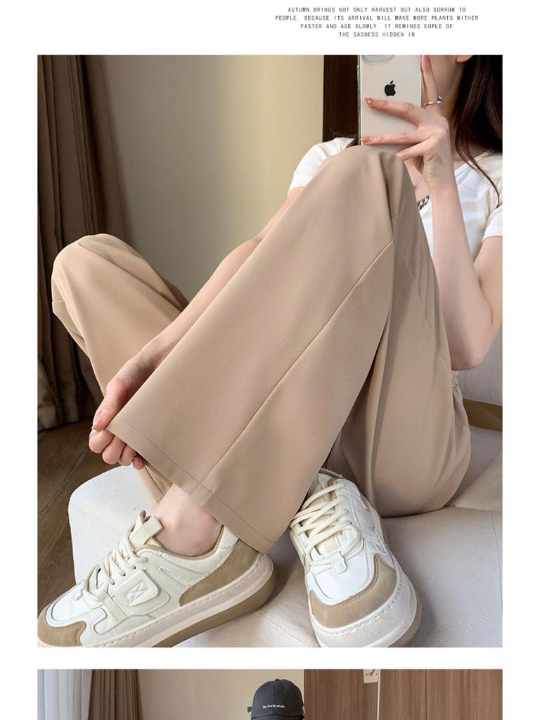 2024 High-Waist Women's Wide-Leg Drape Pants - Spring/Autumn Edition