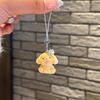3D Flocking Cute Animal Bag Pendant Keychain Kawaii Animal Car Keychain Cell Phone Lanyard Diy Backpack Accessory Gift