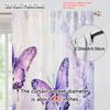 2pcs   Print Curtains  print Lavender Dreamy Purple Butterfly Polyester (without rod) Stuff Clearance Use for Living Room