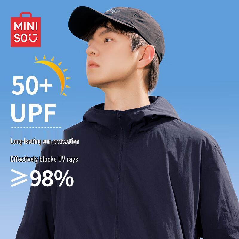 MINISO Men s Ice Silk UPF50+ Sun Protection Hoodie Jacket 3XL