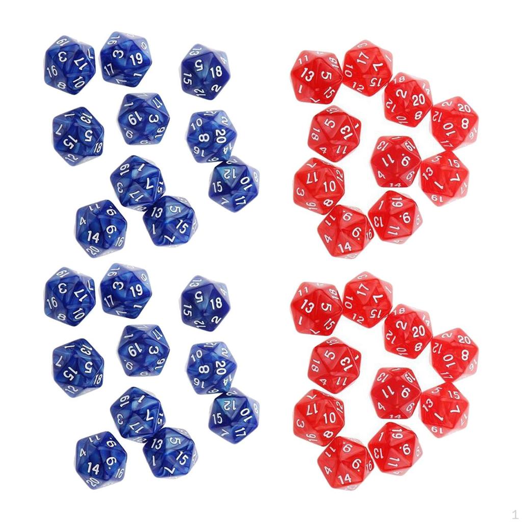 40pcs Twenty Sided D20 Playing RPG Party Games s