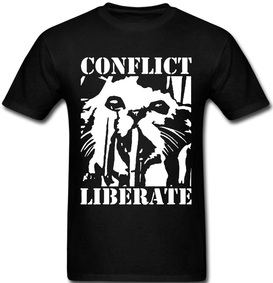 CONFLICT T shirt band Hardcore Punk Rock Ska Anarcho Liberate L