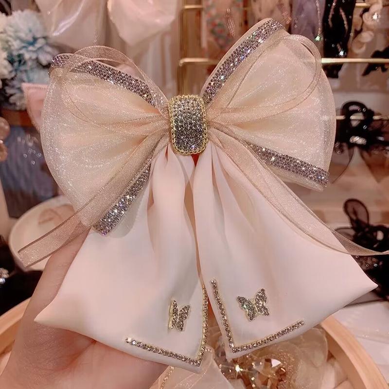 Fabric Hairpin Butterfly Mesh Bow Hair Clip Spring Clips For Women Korean Style Hair Accessories