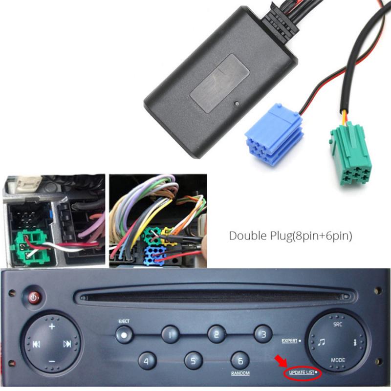 New 5-12V Car AUX Input Wireless Bluetooth Audio Cable Adapter For 2005-2011 Renault