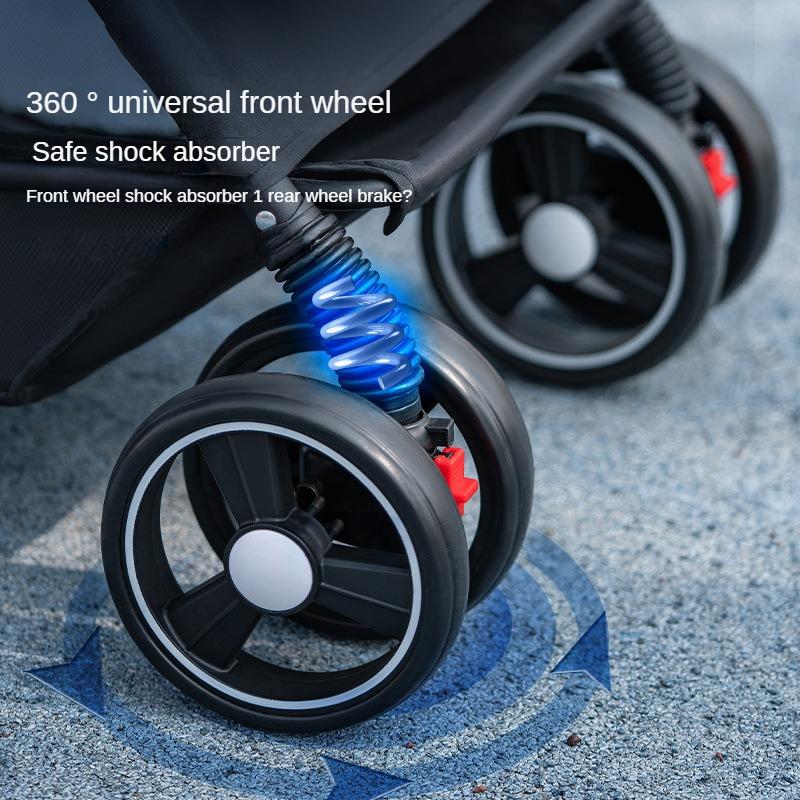 Reversible Pet Stroller Dog Dog Cat Light Foldable Out Pet Stroller Small Dog Stroller