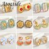 Atoztide Gold Color Multiple Styles Earring for Women Stainless Steel Unique Design Vintage Heart Flower Earring Jewelry Gift