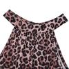 2025 European/American Halter Neck Sleeveless Leopard Butterfly Patchwork Beach Dress